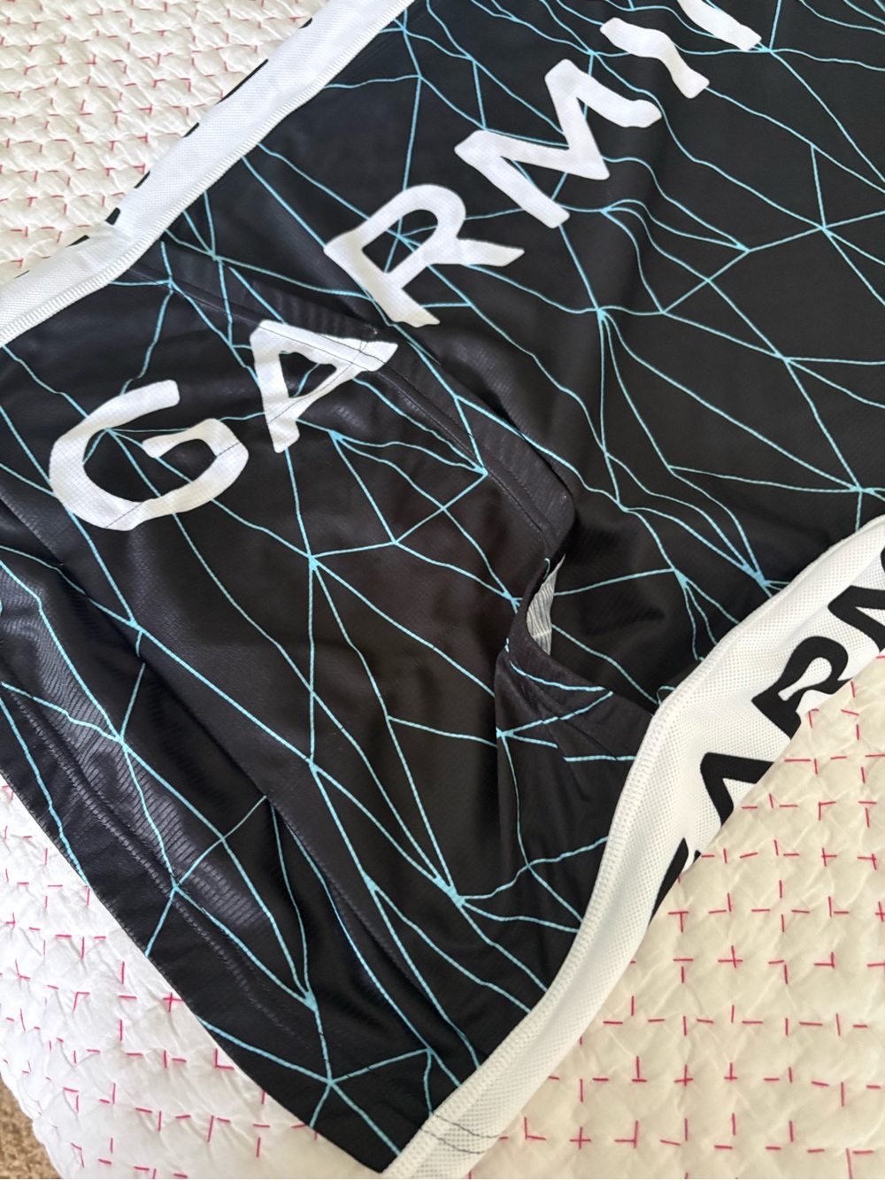 🚴🚴Garmin Light Blue & Black Cycling Jersey Medium - Picture 8 of 11
